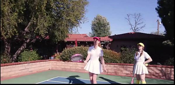  Teen Best Friends Fucked By Their Tennis Coach On Court